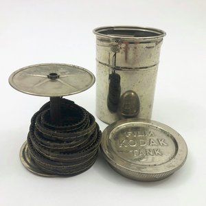 Vintage Eastman Kodak Film Developing Tank Metal 4x3 inches